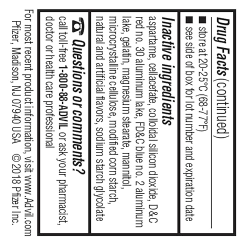 ADVIL JUNIOR STRENGTH CHEWABLE IBUPROFEN PAIN RELIEVER AND FEVER REDUCER, CHILDREN’S IBUPROFEN FOR PAIN RELIEF, GRAPE – 24 TABLETS