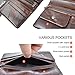 Mens Genuine Leather long bifold wallet Vintage style Money Purse