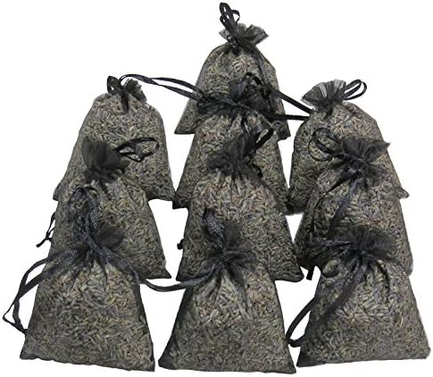 RakrisaSupplies Black Lavender Sachet Bags Pack of 15 | Natural Deodorizer, Moth Repellent, Highest Fragrance Lavender Scent Sachets for Wedding Toss, Potpourri, Pillow, Closet, Car | LS-003