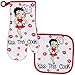 Midsouth Products Betty Boop Oven Mitt & Pot Holder Set Kiss The Cook