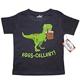 Inktastic Little Boys' Eggs-cellent! Cute Easter T-Rex Dinosaur Toddler T-Shirt