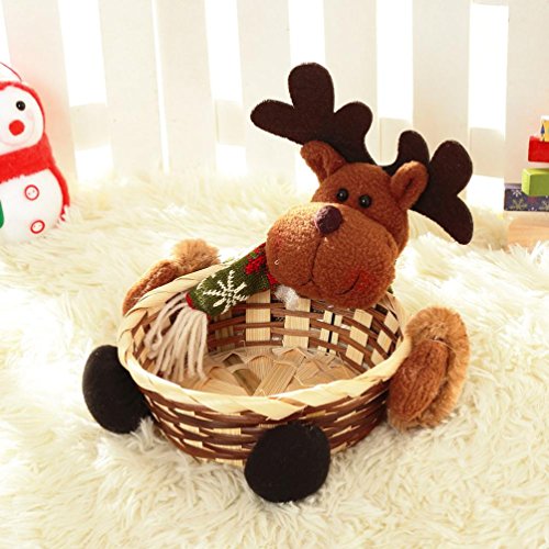 Christmas Candy Storage Basket, áƒ¦ Ninasill áƒ¦ Exclusive Christmas Decoration Santa Claus Storage Basket Gift (Multicolor B)
