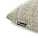 Phantoscope Beige Button Linen Decorative Throw Pillow Case Cushion Cover 18 x 18 inches 45 x 45 cm
