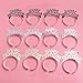 OULII 2021 New Year Headbands New Year's Eve Aluminum Foil Tiaras for New Year Party Decorations 12pcs