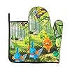 Xiaoxian Pokemon 59 Hittebestendige keukenovenhandschoenen, ovenhandschoenen en potdekselhandschoenen, veilig om te…