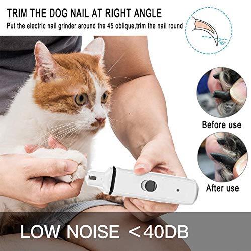SUCCESS Dog Nail Grinder with Portable USB Charging, Dog Nail Clipper for Small/Medium/Large Pets, Gentle and Painless Paws Groomingtool - Thumbnail 5