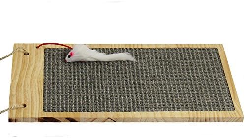 Cat Scratch Board,Natural Wood with Sisal Carpet Cat Scratcher Keeps Cats Entertained and Prevents Bad Behavior, Perfect for Cat Toy