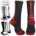 [5 Pairs]Men's Sports Socks Basketball Football Athletic Crew by JiYe, Assorted Colors, Shoe Size:Mens 6-10 Womens 7-11