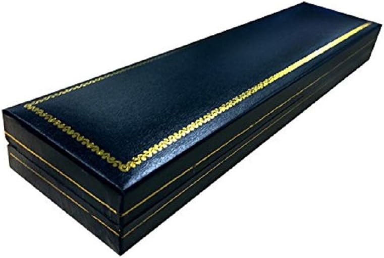 King Ice Classic Leatherette Black Bracelet Jewelry Gift Box