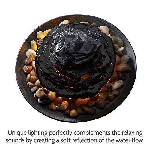 HoMedics Zen Relaxation Tabletop Fountain with Natural Water Sounds and