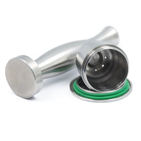 VERY100 Nespresso Edelstahl Nachfüllbar nespresso Kaffee Kapsel mit Tamper