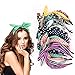 eyxformula 6 Pcs Colorful Headbands, Fashion Floral Polka Dot Stripe Hair Bow Headbands Randomly, Lovely Ears Hairbands Knot Hair Bands Hair Accessories for Women, Girls