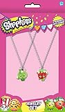 Shopkins Painted Strawberry Kiss and Apple Blossom Pendant on Chain (Set of 2)