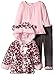 Little Lass Baby-Girls Infant 3 Piece Faux Fur Jacket Set Cheetah Ears