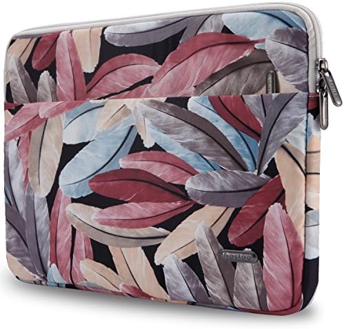 Aestee 11-11.6" Canvas Fabric Water-resistant Laptops Sleeve Case for MacBook Air 11.6 Case &amp; 12 Retina Display &amp; Up to 11.6 Inch Loptop Ultrabook Netbook Tablet Chromebook Bag Case, Colorful Feather
