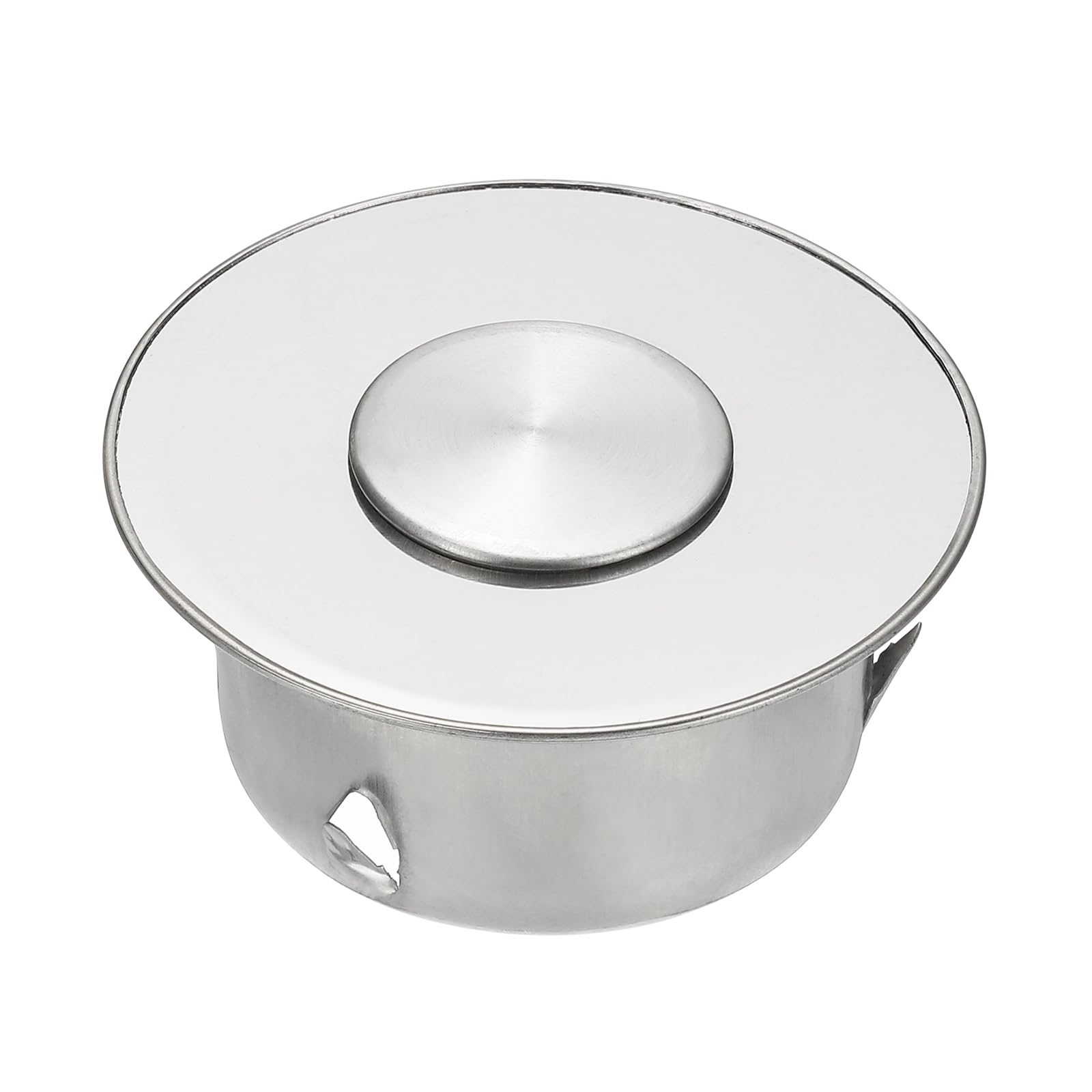 PATIKIL Chimney Hole Cap, 63mm(2.5") Tightness Adjustable Round Stainless Steel Flue Hole Cover Stove Pipe Cap Pipe Cover with Removable Hole Cap for Kitchen Balcony Sewer,Silver Tone