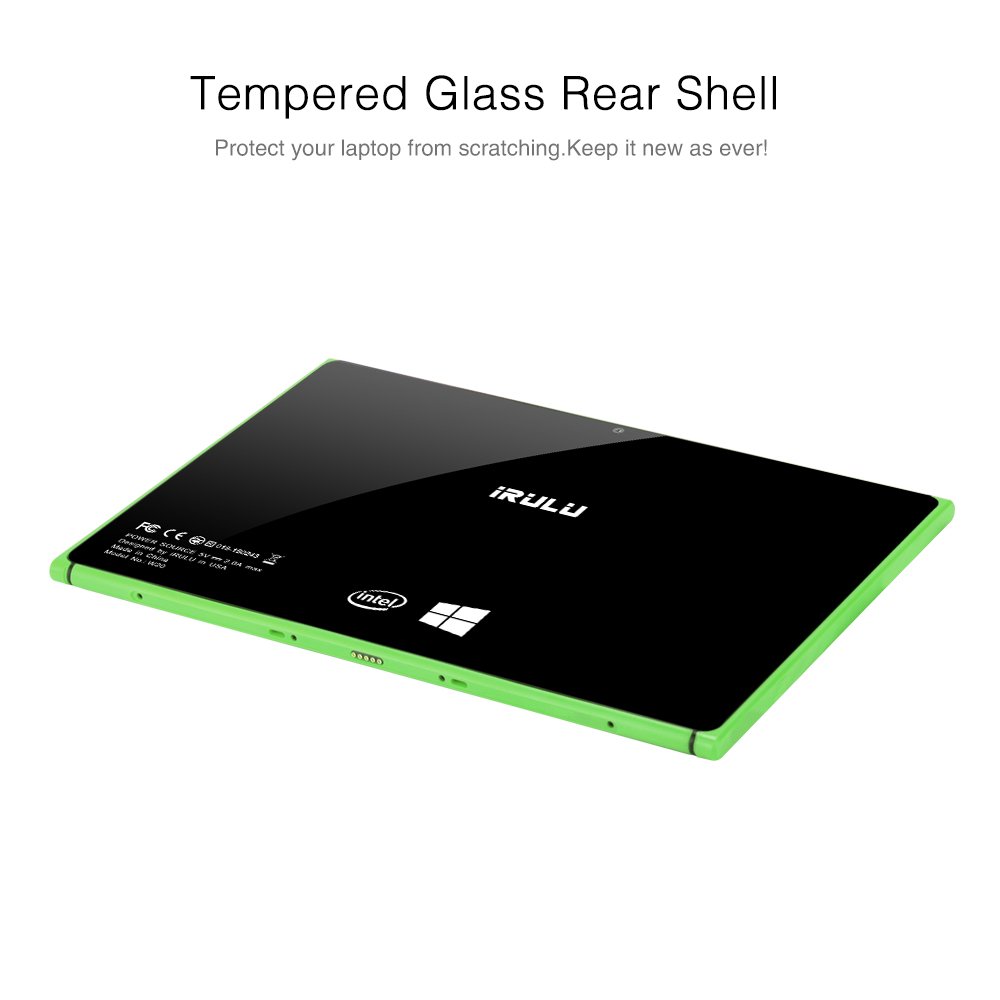 iRULU Walknbook 2 Tablet/Laptop 2-in-1(W20) Windows 10 Notebook & Computer with Detachable Keyboard Intel Quad Core Processor Perfect for Work Games & Entertainment 2+32 GB Storage Green