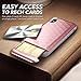 Clayco iPhone X Wallet Case, Argos Series Premium Hybrid Protective Wallet Case Credit Card Slot Holder for Apple iPhone X 2017 (Rosegold)