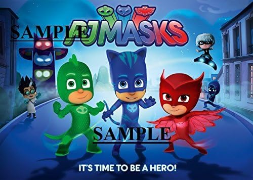 PJ Mask Owlette, Catboy, Gecko, Luna Girl &amp; Romeo Image 1/4 Frosting Sheet Edible Cake Picture Topper by Kopycake