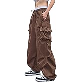 FENGQIYUNHAI Cargo Pants Women Baggy Parachute Pants Woman Mutil Pockets Loose Fit Y2K Casual Pants for Women