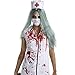 Morph Nurse Costume for Women, Scary Zombie Attire, Creepy Medical Outfit for Halloween Fun, Medium