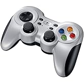 Logitech F710 Wireless Gamepad, 2.4 GHz Wireless with USB Nano-Receiver, Controller Dual Vibration Feedback, 4 Switch D-Pad, 
