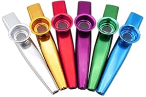 6PCS Metal Kazoo Musical Instruments Multipack Kazoo Sets for Kids and Adults Mini Musical Instrument