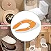 mkool Folding Large Non Slip Silicone Pads Travel Portable Reusable Toilet Potty Training Seat Covers Liners with Carry Bag for Babies, Toddlers and Kids (Orange)