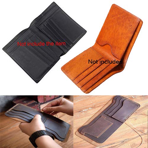 Hanperal 16pcs Clear Acrylic Wallet Pattern Stencil Template Set Leather Acrylic Template Leather Craft DIY Tool