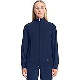 Cherokee Infinity Womens Zip Front Jacket With 2 Pockets Contemporary Fit Back Shoulder Yokes & Front Princess Seams- 2391A