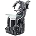 Mythical Winged Dragon Guarding Castle Electric Oil Warmer or Wax Tart Burner for Decorative Medieval & Gothic Decor Statues and Figurines As Aromatherapy Essential Scented Oil Gifts for Dragon Lovers