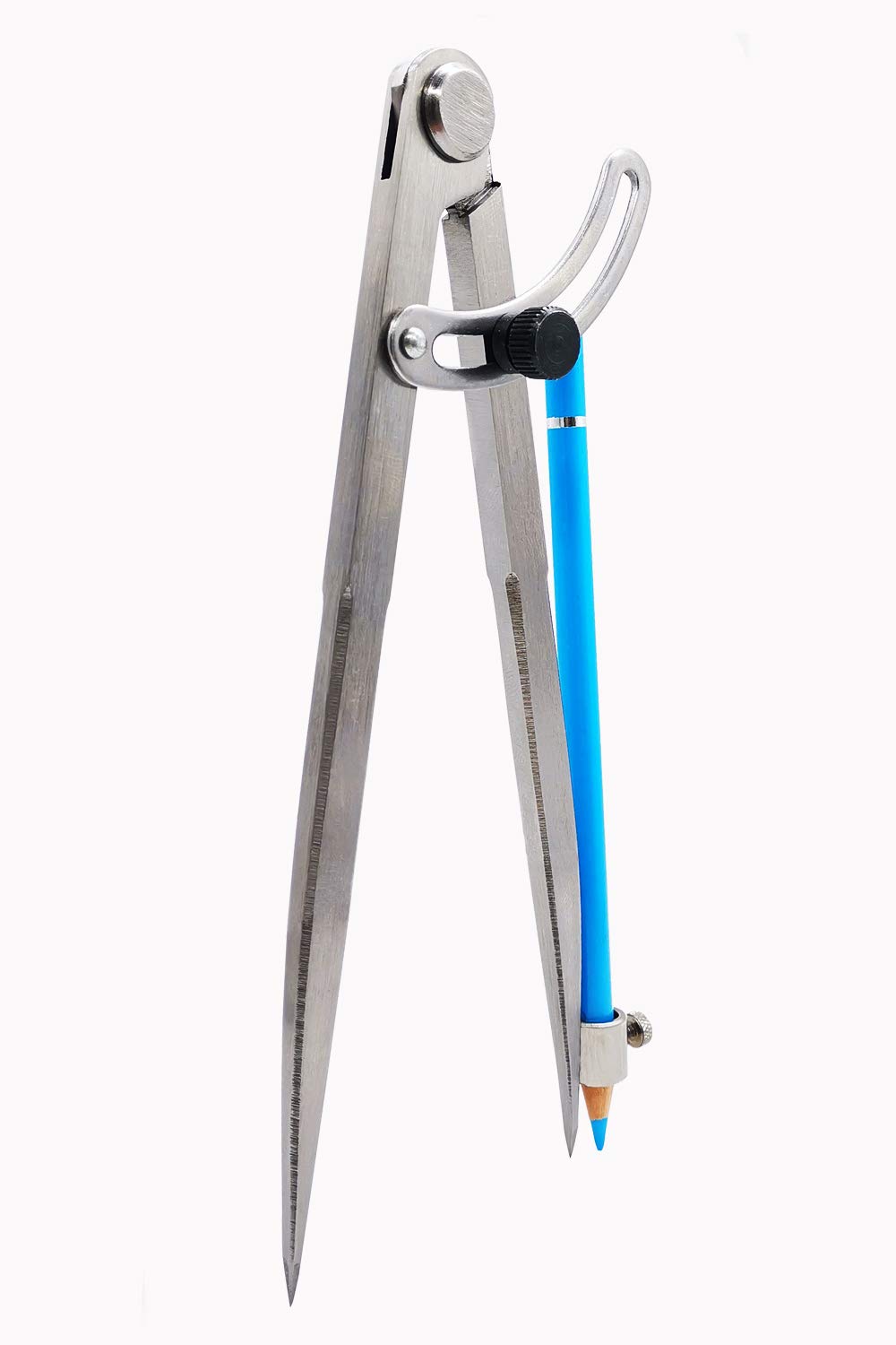 ZLKSKER 6/8/10 inch Wing Compass with Pencil Holder, Leather Working Wing Divider, Caliper & Scribe Tool, for Woodworking Drawing & Drafting (8 inch)