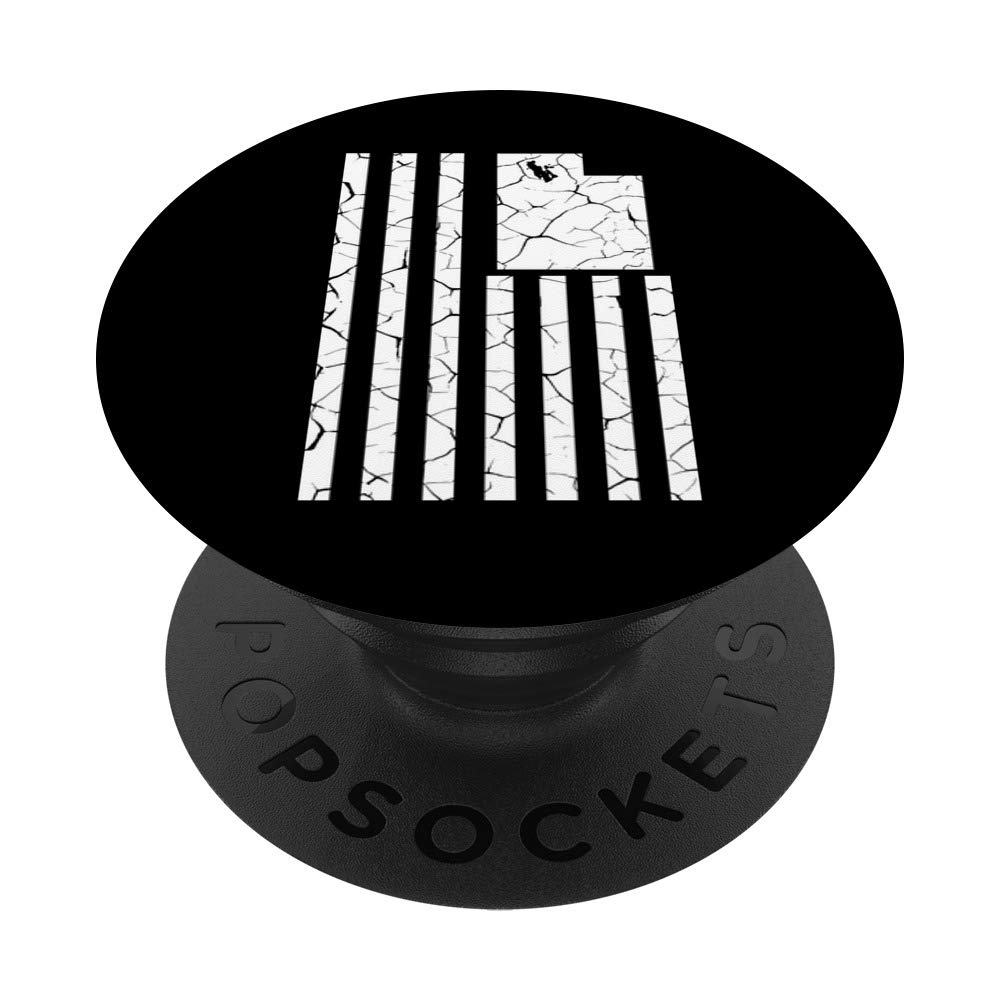 Utah Cracked American Flag State Pride PopSockets Grip and Stand for Phones and Tablets