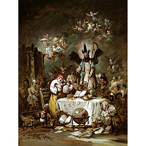 Velazquez Allegorical Caprice Avarice Painting Art Print Canvas Premium Wall Decor Poster Mural
