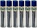 6 Tubes Pentel Ppb7 Blue .7mm Lead 72 Sticks of Blue Lead