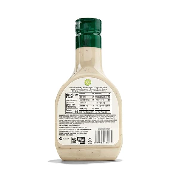 365 BY WHOLE FOODS MARKET, ORGANIC RANCH DRESSING, 16 FL OZ