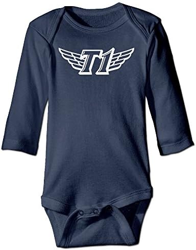 LOL SKT T1 Wings Logo Kids Baby Long-sleeve Jumpsuit Navy