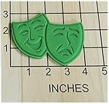 Comedy Tragedy Mask Faces Cookie Cutter and Stamp #1250