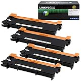 LINKYO Compatible Toner Cartridge Replacement for Brother TN660 TN-660 TN630 (Black, High Yield, 4-Pack)