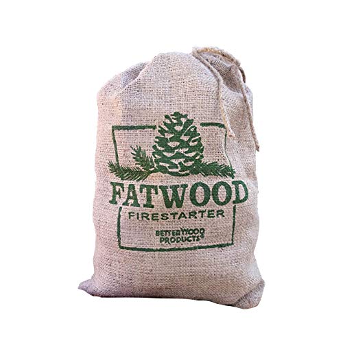 Better Wood Products Fatwood Firestarter Burlap Bag, 10-Pounds