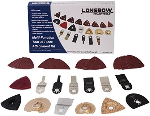 37 Multitool Longbow Blade Attachment Set fits Bosch Dewalt Makita Saw Sand