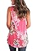 Dokotoo Womens Ladies Summer Sexy Party Floral Print Loose T Shirts Tank Tops Rose X-Large