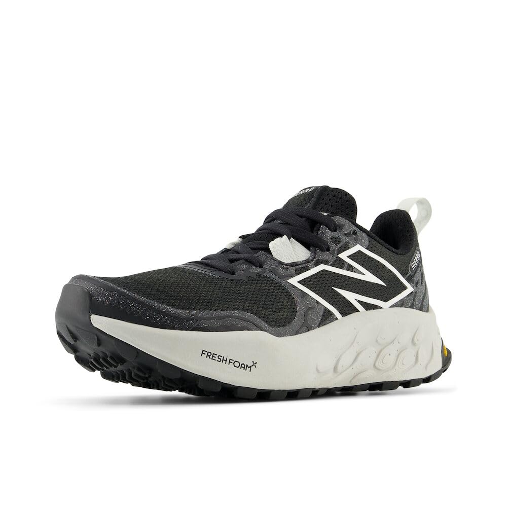 New Balance Women’s Fresh Foam X Hierro V8 Trail Running Shoe, Black/Sea Salt/Grey Matter, 11 XW