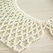 kilofly White Faux Pearl False Collar Necklace, Lili, with Rhinestone Cat Pin
