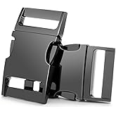 CooBigo Metal Side Release Buckle Webbing Buckle Paracord Bracelet Clasps for Leather Strap Dog Collars Harness Belt