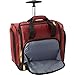 Lucas Cabin Luggage Collection - Small Lightweight 16 Inch Under Seat Bag - Garment Briefcase for Men & Women - Carry On Suitcase with 2- Rolling Spinner Wheels (Black)