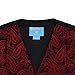 Epoint EGC1B07C-3XL Red Black Paisley Romance Fashion Waistcoat Woven Microfiber Discount Vest XXX-Large Vest