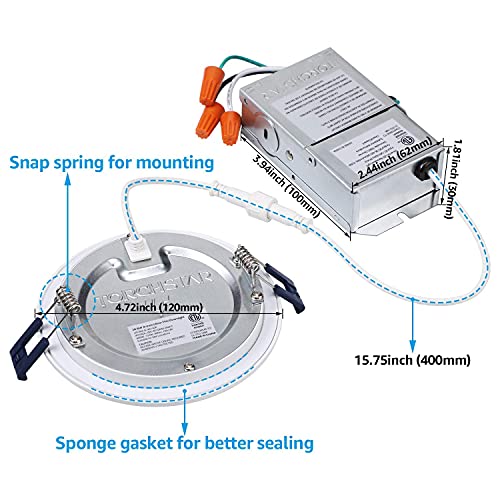 TORCHSTAR Essential Series 4 Inch UltraThin LED Recessed Lighting with