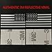 Reflective Full Color & Subdued American Flag Stickers 2 Pairs Bundle 3