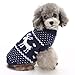 Small Dog Puppy Sweaters Cute Reindeer Clothes Navy Blue